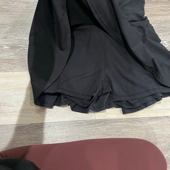 Popflex Black Twirl Dress Built In Shorts Tennis Athletic Dress Large - Picture 7 of 10